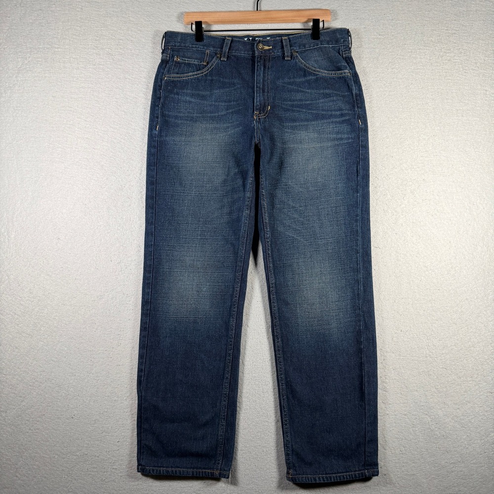 Nautica Mens Straight Leg Blue Denim Jeans Medium Wash P2102R-96K 34x32 (35x29)